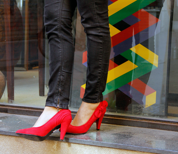 Trendy red shoes