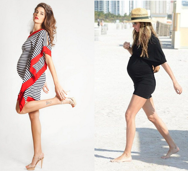 two pregnant women in dresses. they are looking very stylish. they are perfect for summer 