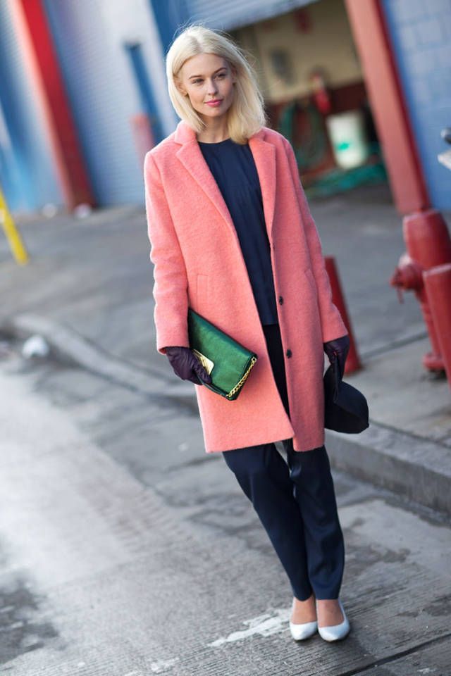 pink oversize coat